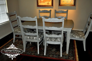 painted french style dining table