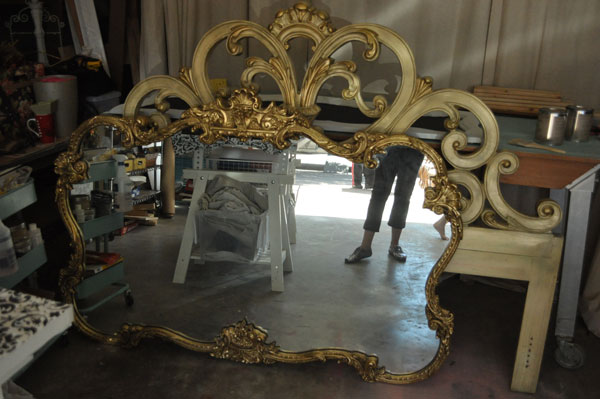 french-headboard-and-mirror
