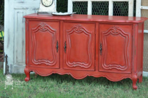 painted french buffet