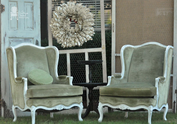 Painted French Armchairs by Vintage Charm Restored