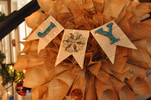 Vintage Book Page Wreath by Vintage Charm Restored