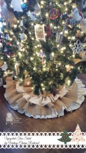 Upcycled Tree Skirt by VintageCharmRestored