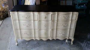 French Provincial Triple Dresser by Vintage Charm Restored