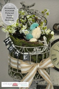 Shabby Chic Birdcage Decor by Vintage Charm Restored