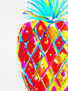 watercolor pineapple